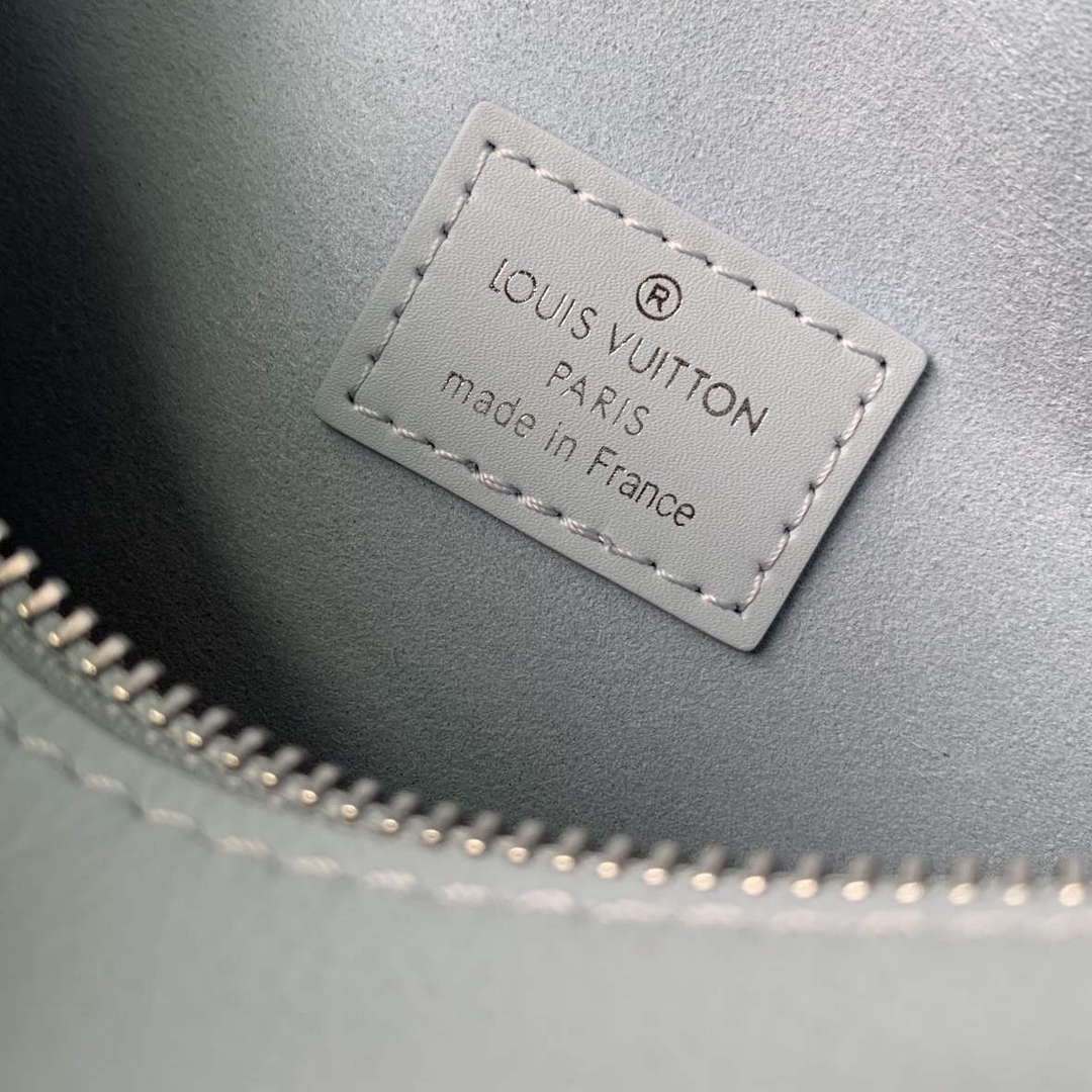 LV M25160 Louis Vuitton Side Trunk MM Handbag Olympe Blue