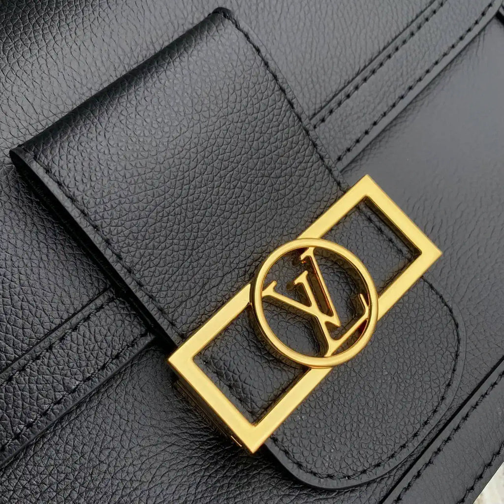 LV M25209 Louis Vuitton Dauphine Soft MM Bag Black