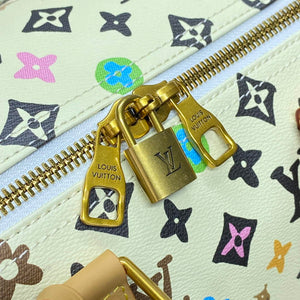 LV M25233 Louis Vuitton Keepall Bandouliere 45 Travel Bag Vanilla - Default Title - View 6