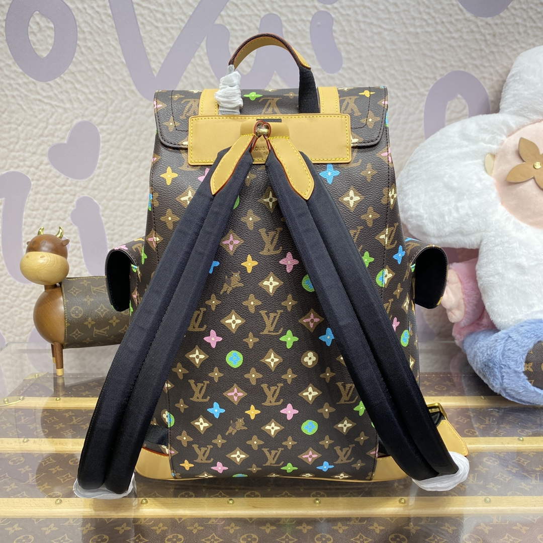 LV M25240 Louis Vuitton Christopher MM Backpack Chocolate - Default Title - View 2