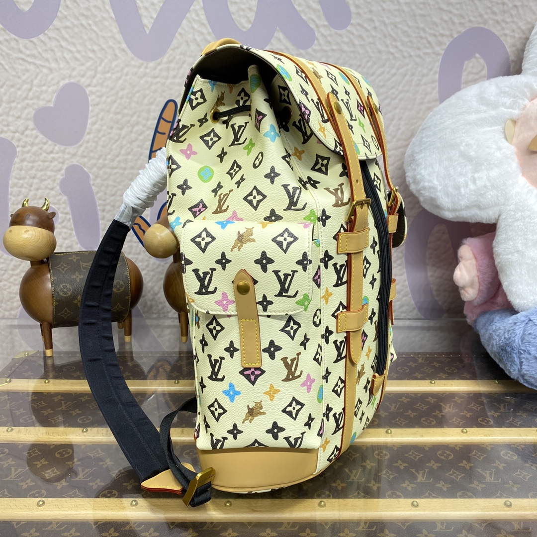 LV M25240 Louis Vuitton Christopher MM Backpack Vanilla - Default Title - View 3