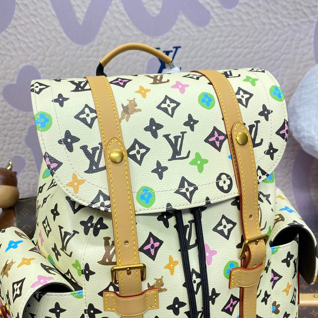 LV M25240 Louis Vuitton Christopher MM Backpack Vanilla
