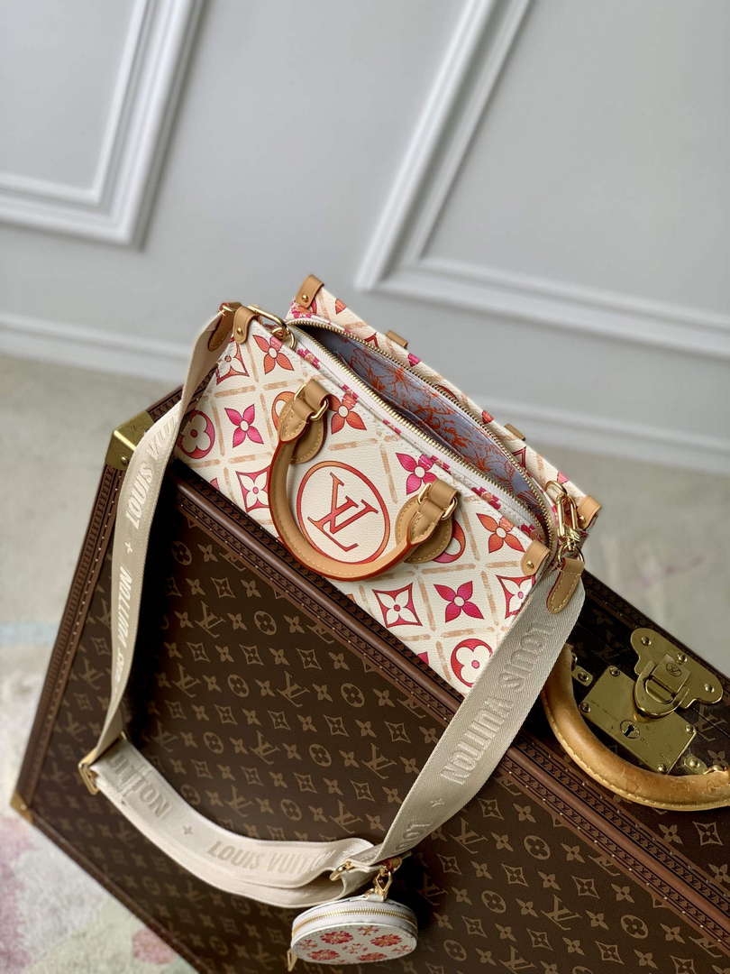 LV M25318 Louis Vuitton OnTheGo East West Handbag Coral - Default Title - View 9