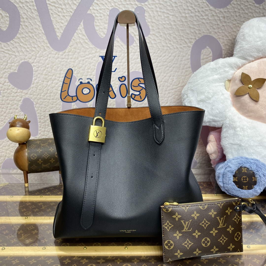 LV M25341 Louis Vuitton Low Key Cabas MM Bag Black - Default Title - View 1