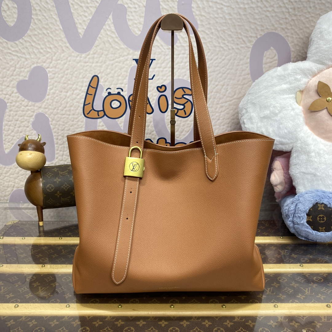 LV M25342 Louis Vuitton Low Key Cabas MM Bag Cognac Brown - Default Title - View 1