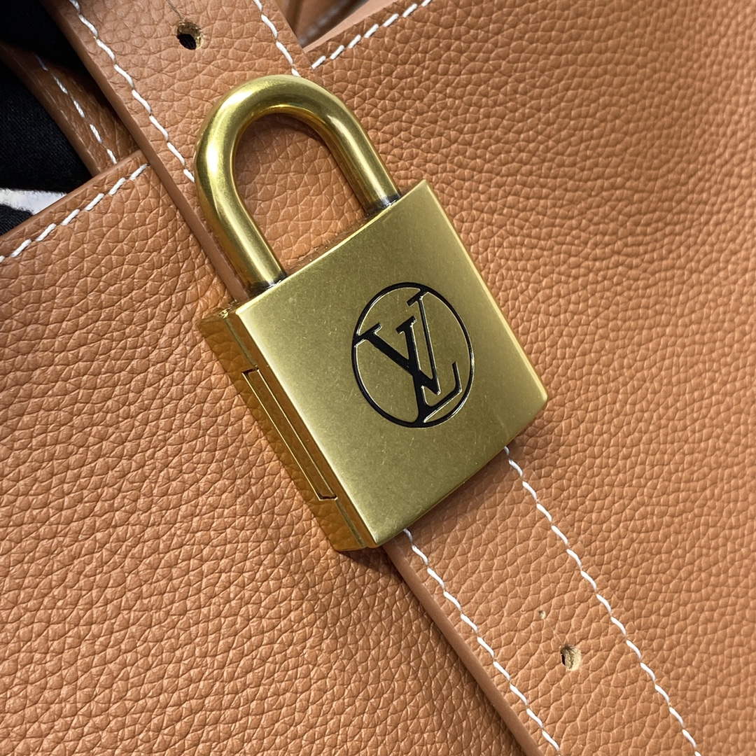 LV M25342 Louis Vuitton Low Key Cabas MM Bag Cognac Brown