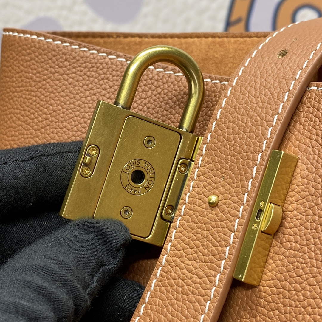 LV M25342 Louis Vuitton Low Key Cabas MM Bag Cognac Brown