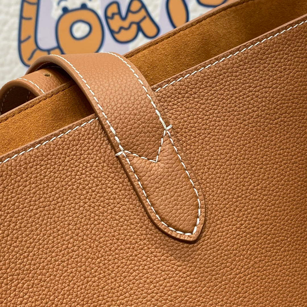 LV M25342 Louis Vuitton Low Key Cabas MM Bag Cognac Brown