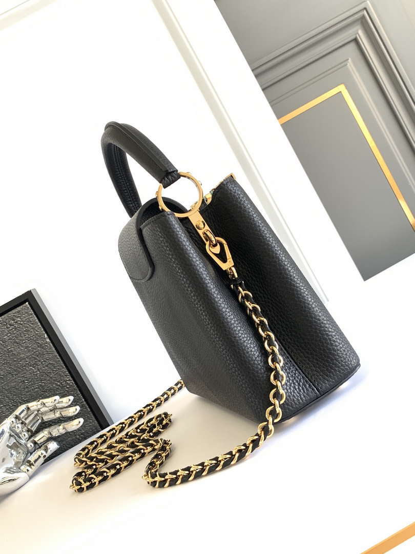 LV M25404 Louis Vuitton Capucines BB Bag Black - Default Title - View 2
