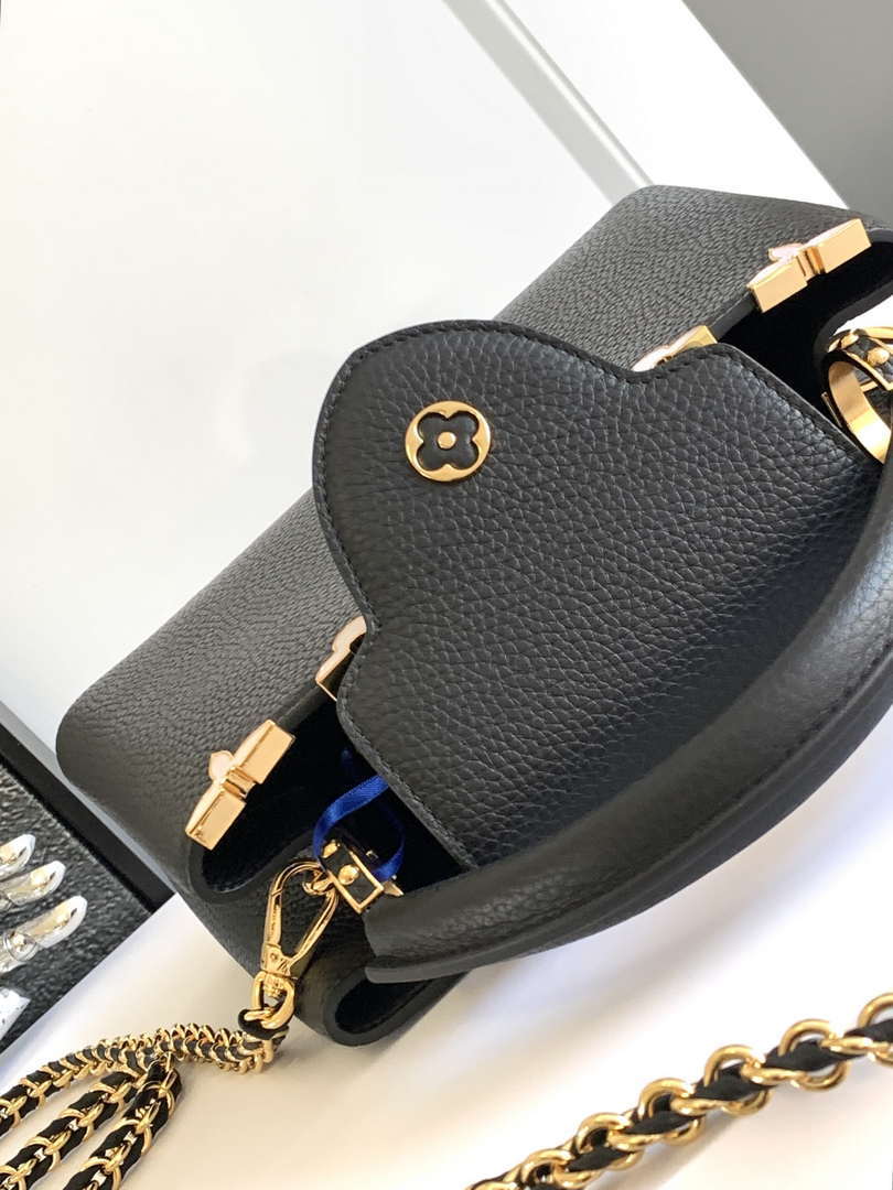 LV M25404 Louis Vuitton Capucines BB Bag Black