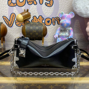 LV M25445 Louis Vuitton Slim Trunk Bag Black - Default Title - View 1