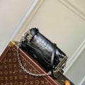 LV M25445 Louis Vuitton Slim Trunk Bag Crocodile Pattern Black - Default Title - View 1