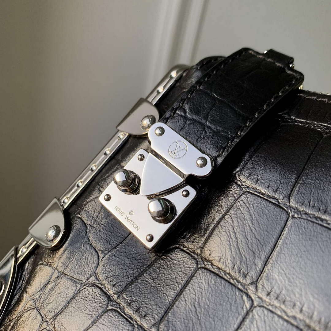 LV M25445 Louis Vuitton Slim Trunk Bag Crocodile Pattern Black - Default Title - View 5