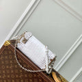 LV M25445 Louis Vuitton Slim Trunk Bag Crocodile Pattern White - Default Title - View 1
