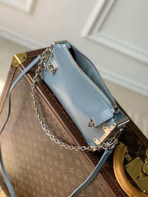 LV M25445 Louis Vuitton Slim Trunk Bag Gray Blue - Default Title - View 5