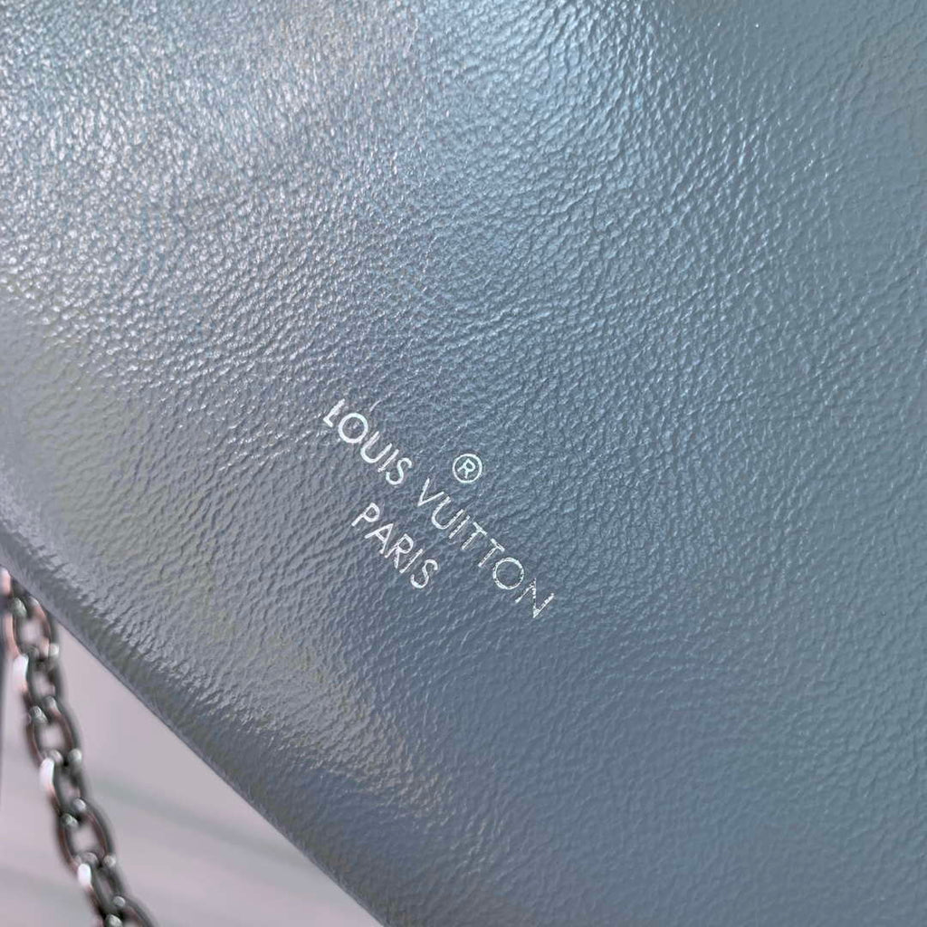 LV M25445 Louis Vuitton Slim Trunk Bag Gray Blue