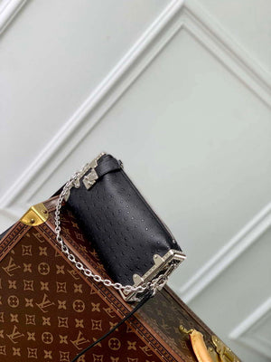 LV M25445 Louis Vuitton Slim Trunk Bag Ostrich Pattern Black - Default Title - View 2