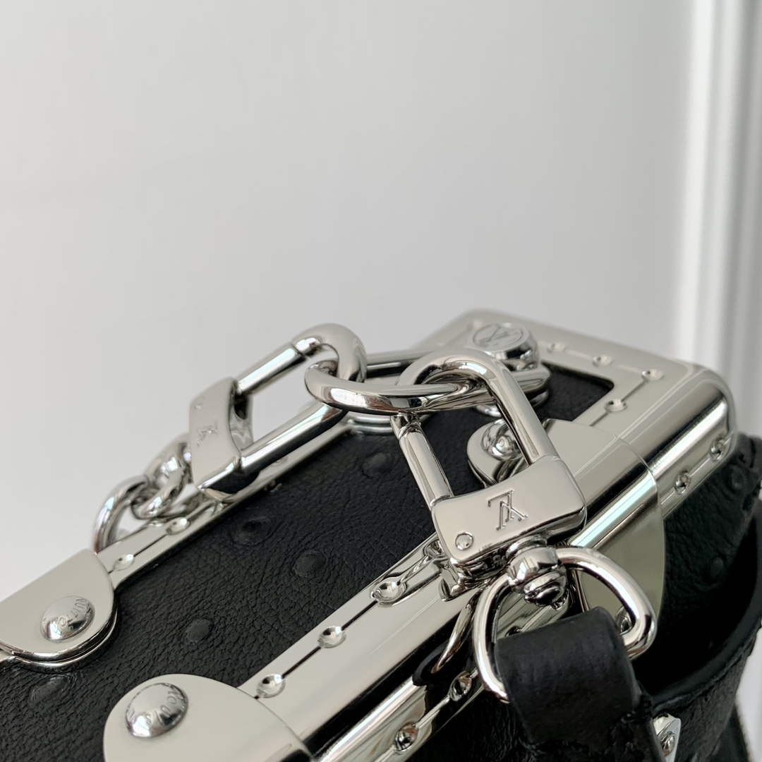 LV M25445 Louis Vuitton Slim Trunk Bag Ostrich Pattern Black - Default Title - View 6