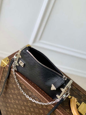 LV M25445 Louis Vuitton Slim Trunk Bag Ostrich Pattern Black - Default Title - View 9