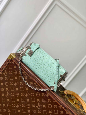 LV M25445 Louis Vuitton Slim Trunk Bag Ostrich Pattern Fruit green - Default Title - View 1