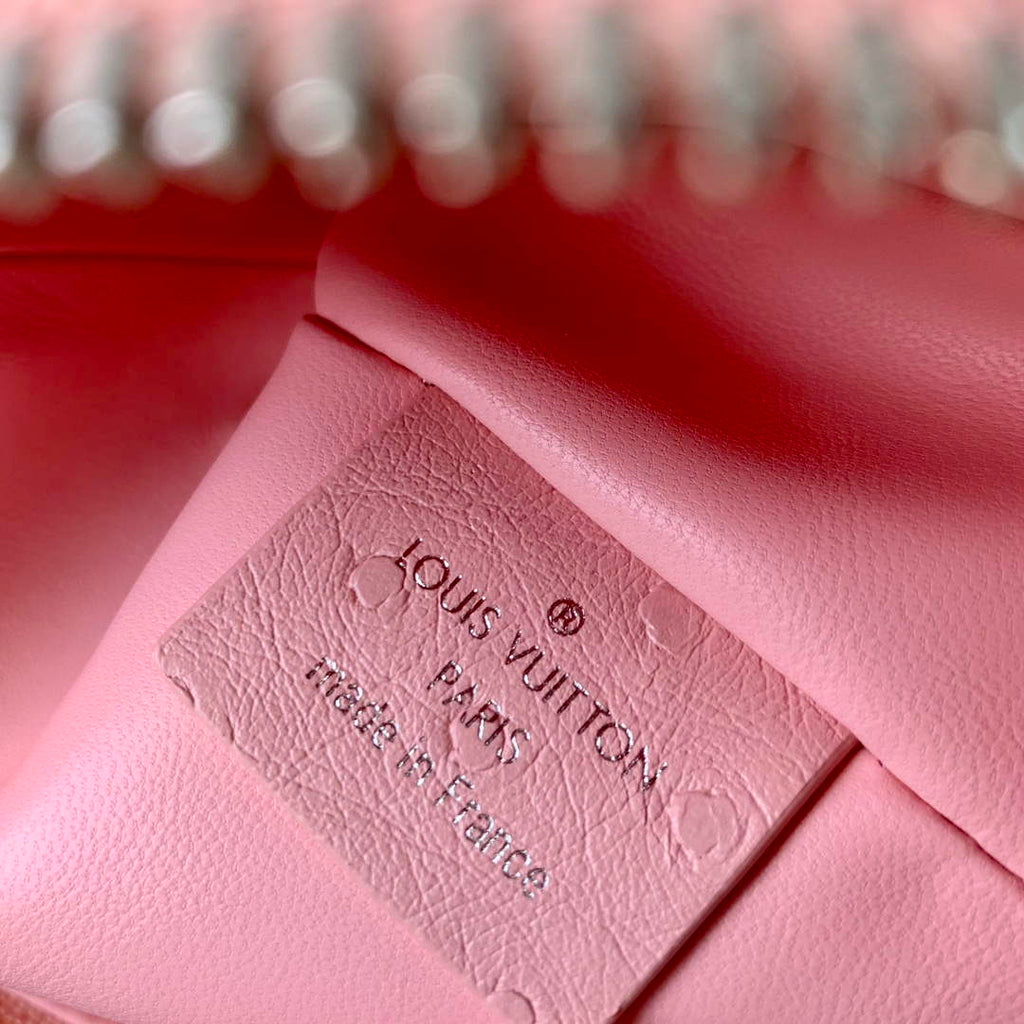 LV M25445 Louis Vuitton Slim Trunk Bag Ostrich Pattern Pink