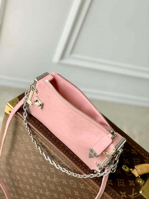 LV M25445 Louis Vuitton Slim Trunk Bag Ostrich Pattern Pink - Default Title - View 9