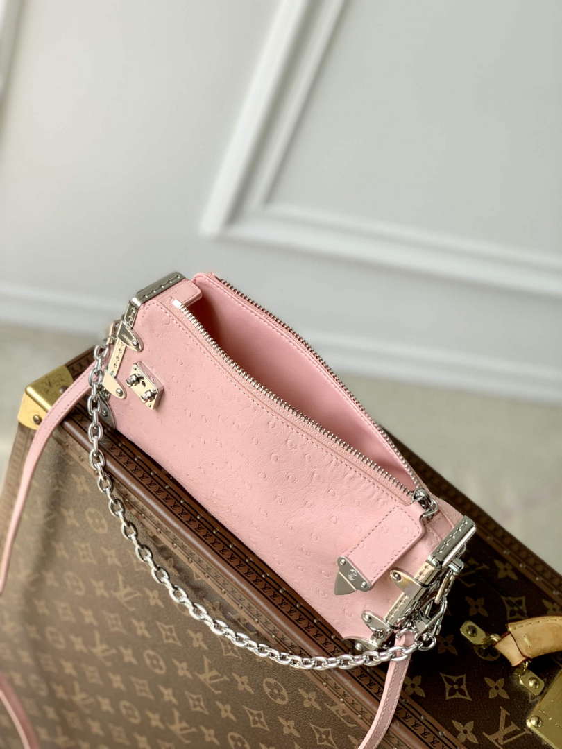 LV M25445 Louis Vuitton Slim Trunk Bag Ostrich Pattern Pink - Default Title - View 9