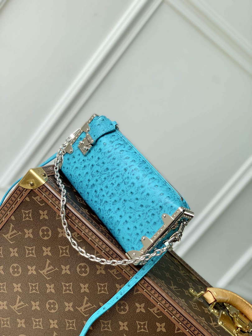 LV M25445 Louis Vuitton Slim Trunk Bag Ostrich Pattern Royal blue - Default Title - View 2