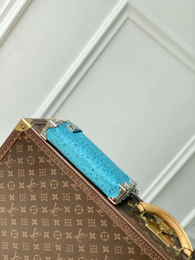 LV M25445 Louis Vuitton Slim Trunk Bag Ostrich Pattern Royal blue - Default Title - View 4