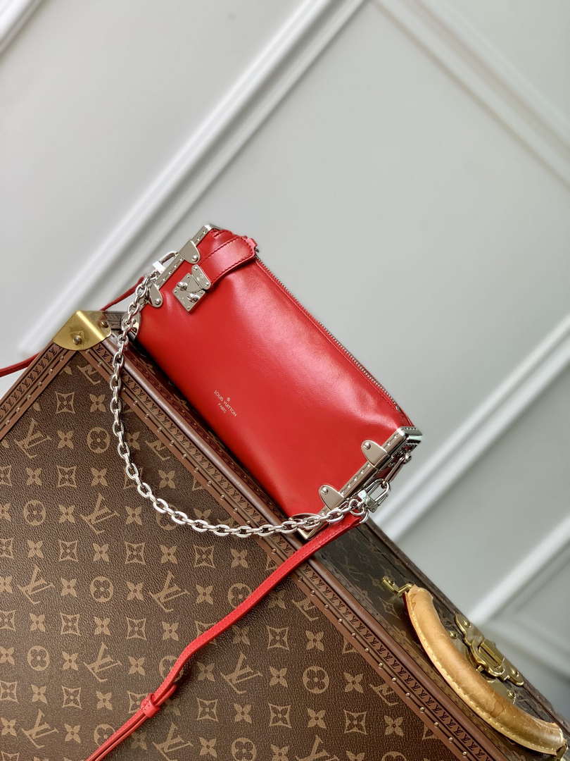 LV M25445 Louis Vuitton Slim Trunk Bag Red