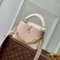 LV M25461 Louis Vuitton Capucines Mini Bag Sable/Quartz Taurillon leather