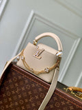 LV M25461 Louis Vuitton Capucines Mini Bag Sable/Quartz Taurillon leather