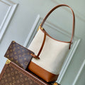 LV M25468 Louis Vuitton Low Key Hobo PM Bag Ecru/Cognac