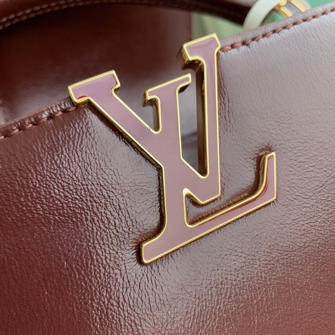 LV M25473 Louis Vuitton Capucines East-West Mini Bag Grenat Red