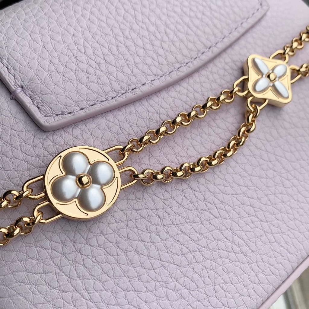 LV M25476 Louis Vuitton Capucines East-West Mini Bag Misty Lilac