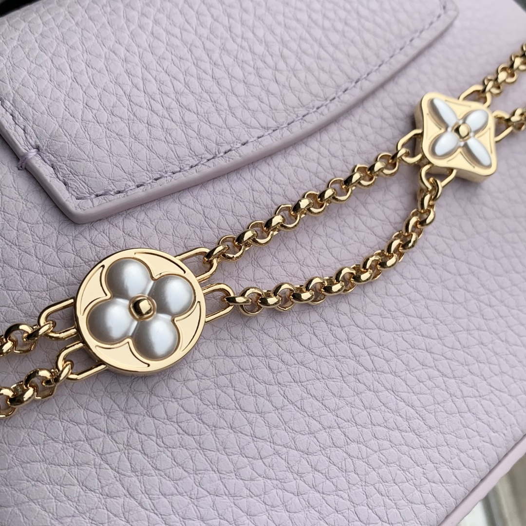 LV M25476 Louis Vuitton Capucines East-West Mini Bag Misty Lilac
