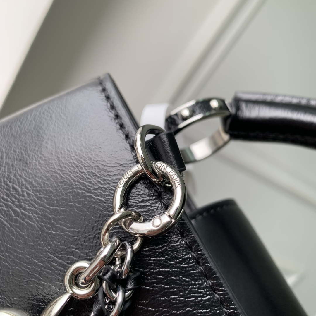 LV M25492 Louis Vuitton Capucines East-West Mini Bag Black