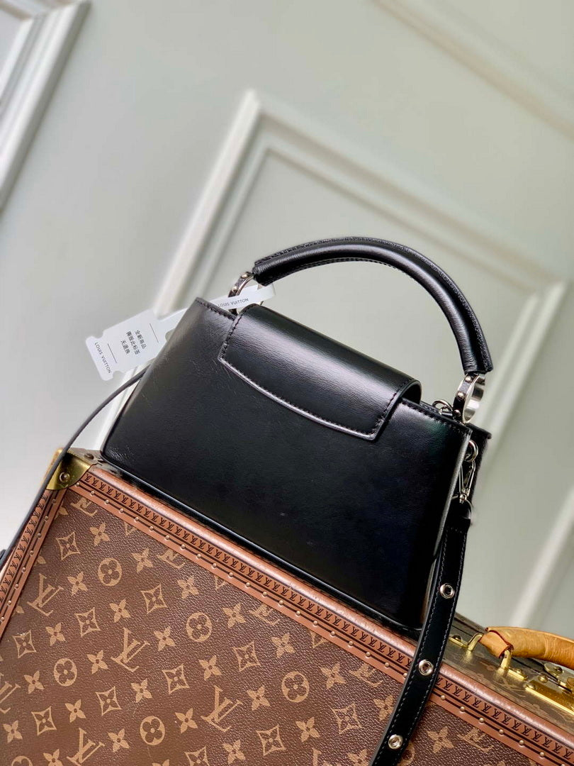 LV M25492 Louis Vuitton Capucines East-West BB Bag Black