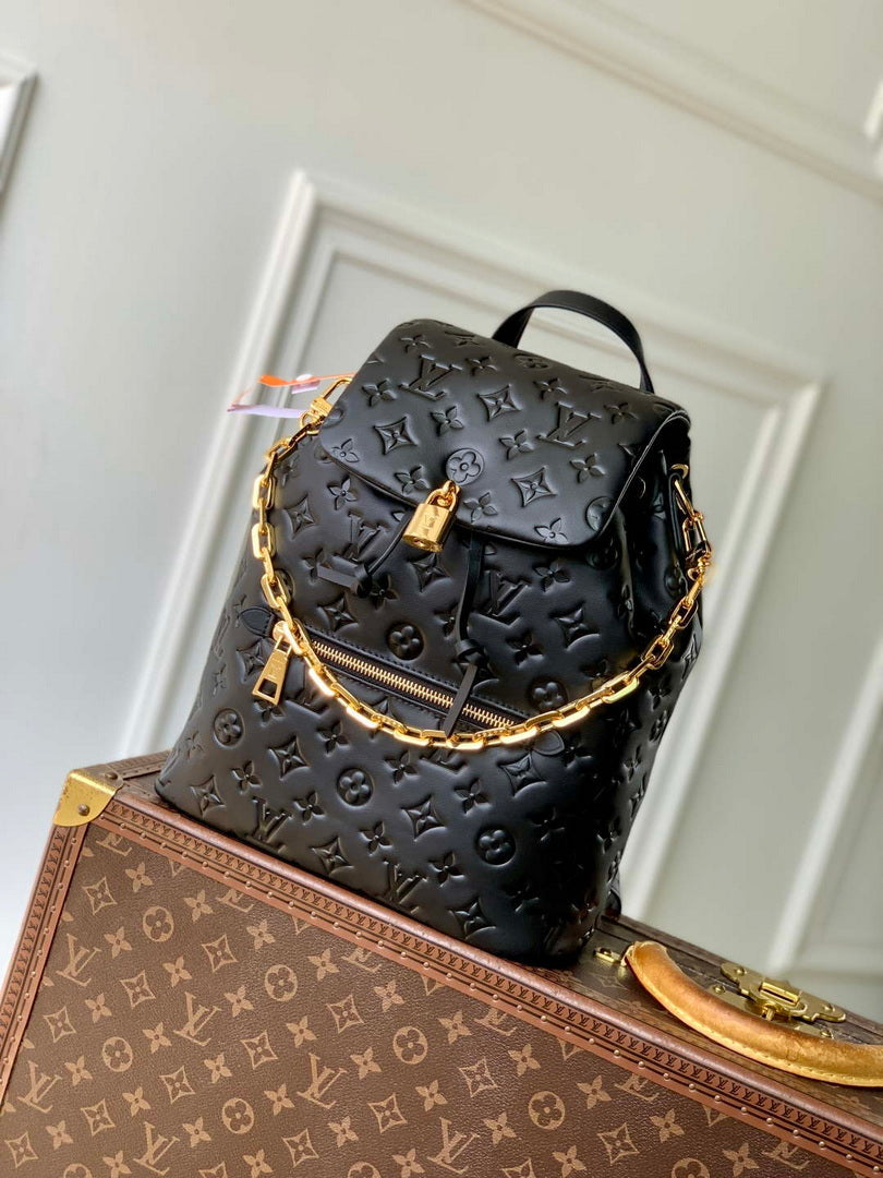 LV M25508 Louis Vuitton Coussin Backpack MM Bag Black