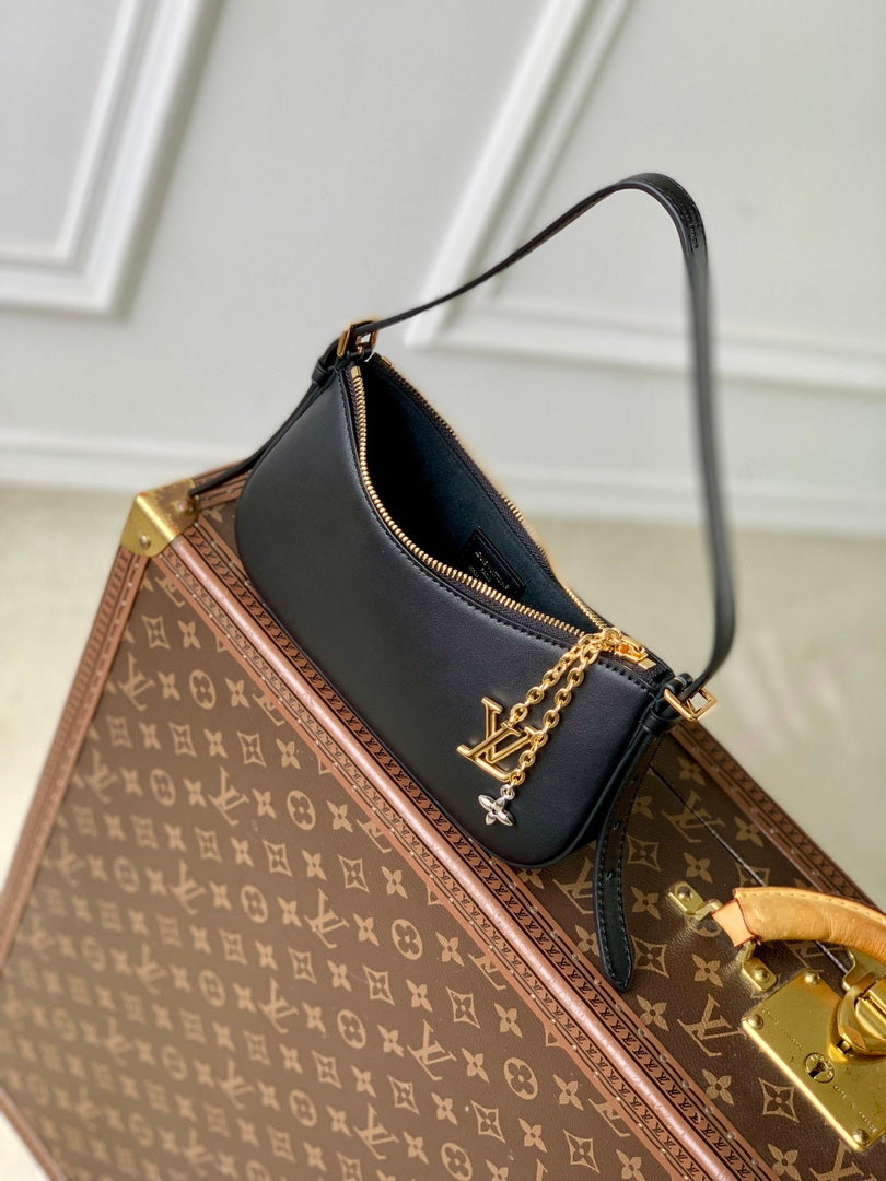 LV M25525 Louis Vuitton Pochette LV Bloom Bag Black