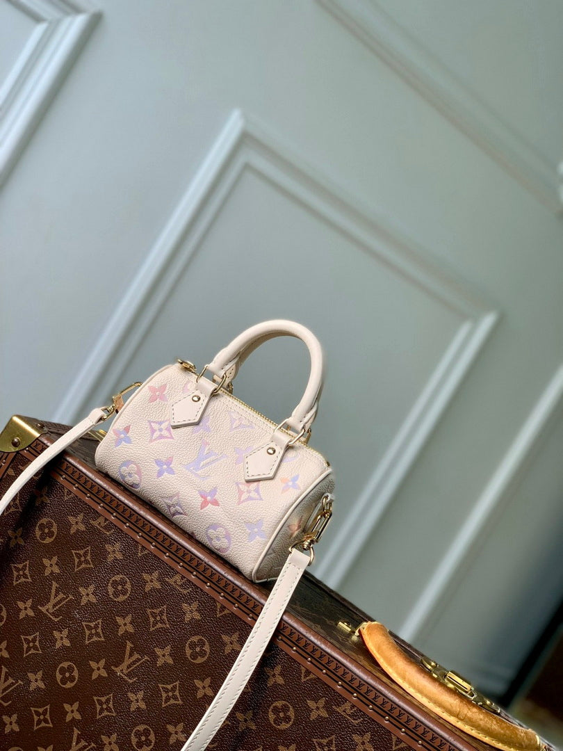 LV M25591 Louis Vuitton Nano Speedy Bag Dream Beige