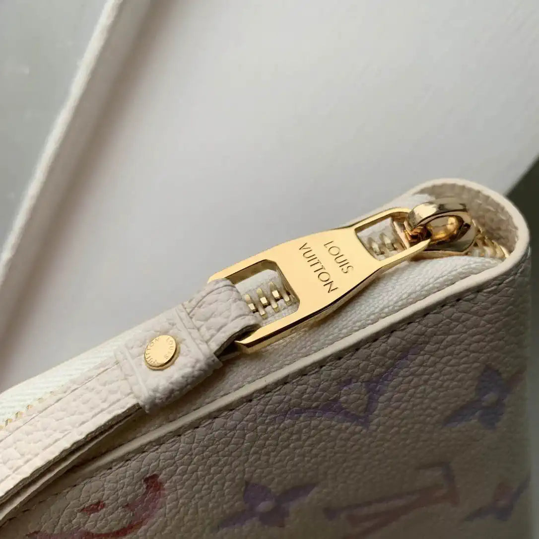 LV M25594 Louis Vuitton Zippy Wallet Monogram Empreinte Dream Beige