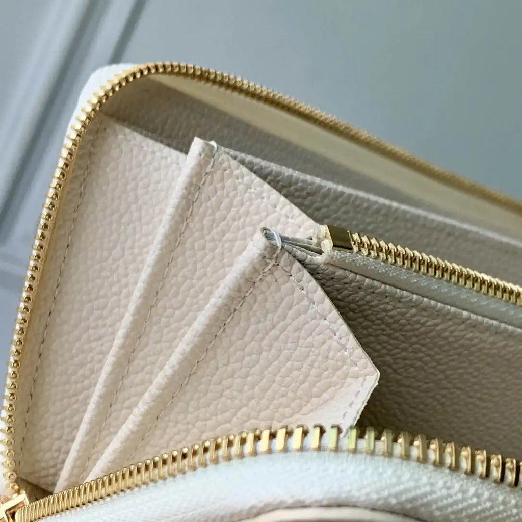 LV M25594 Louis Vuitton Zippy Wallet Monogram Empreinte Dream Beige