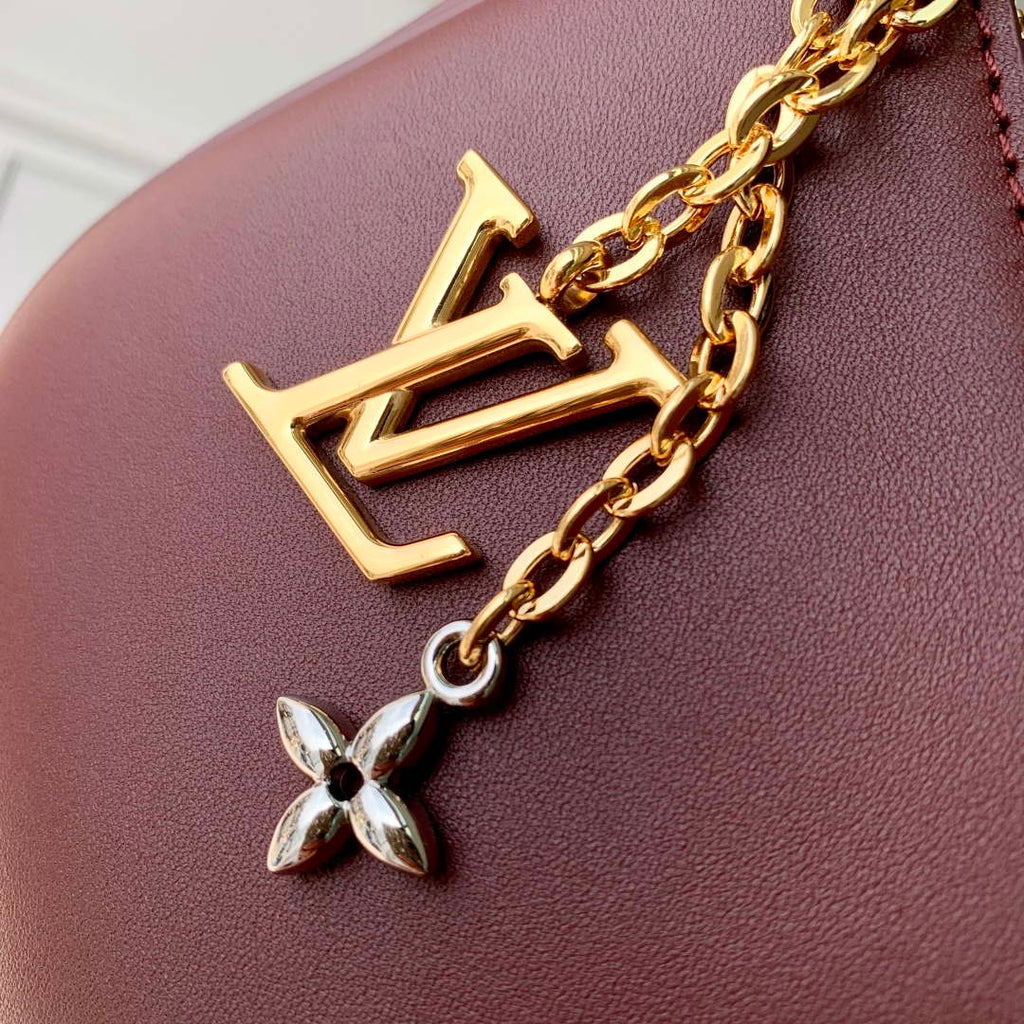 LV M25650 Louis Vuitton Pochette LV BLoom Bag Grenat Red