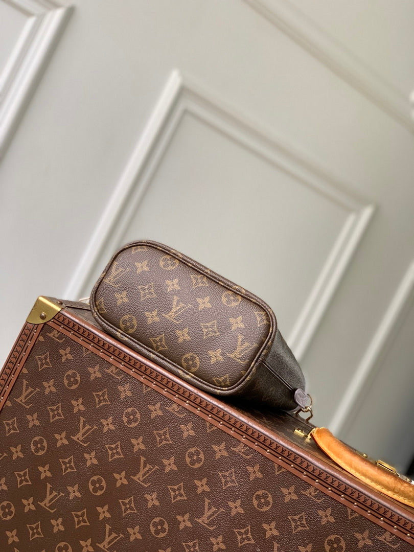 LV M25656 Louis Vuitton Neverfull Bandouliere Inside Out BB Bag Misty Lilac