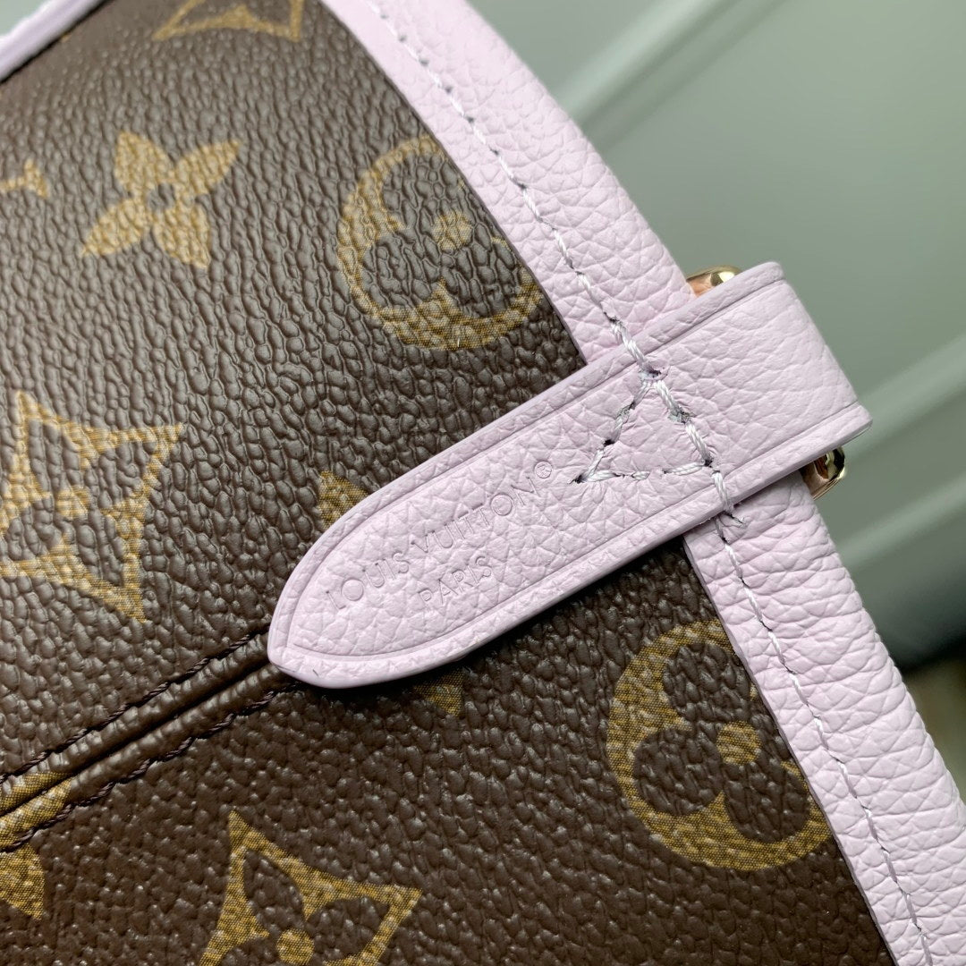 LV M25656 Louis Vuitton Neverfull Bandouliere Inside Out BB Bag Misty Lilac