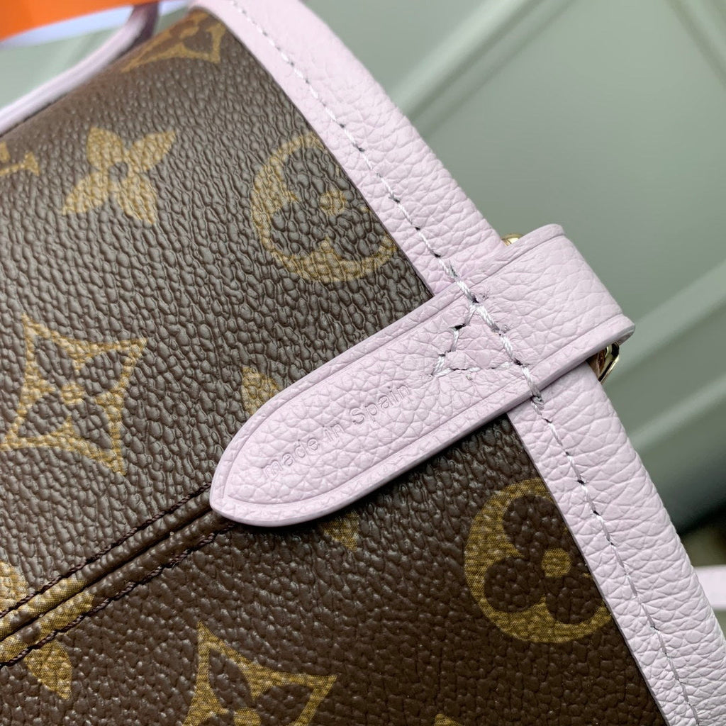 LV M25656 Louis Vuitton Neverfull Bandouliere Inside Out BB Bag Misty Lilac