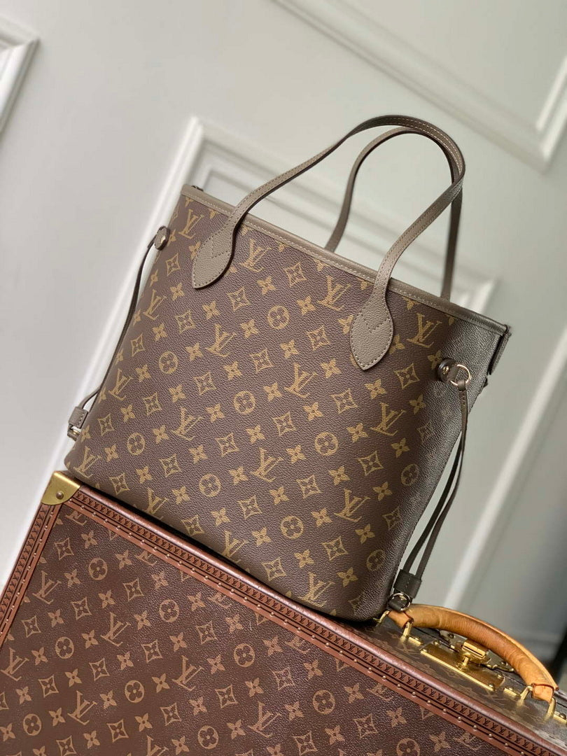 LV M25664 Louis Vuitton Neverfull Inside Out MM Bag Smoke