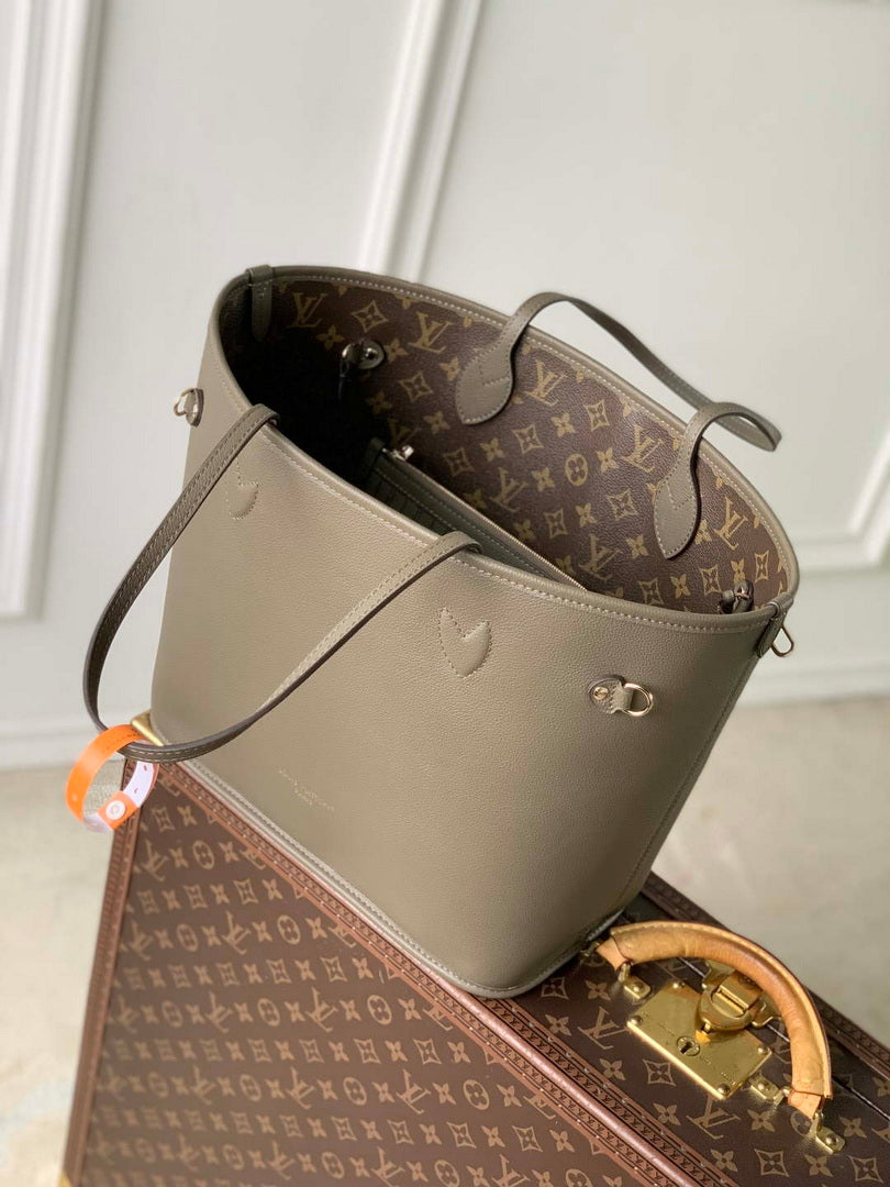 LV M25664 Louis Vuitton Neverfull Inside Out MM Bag Smoke