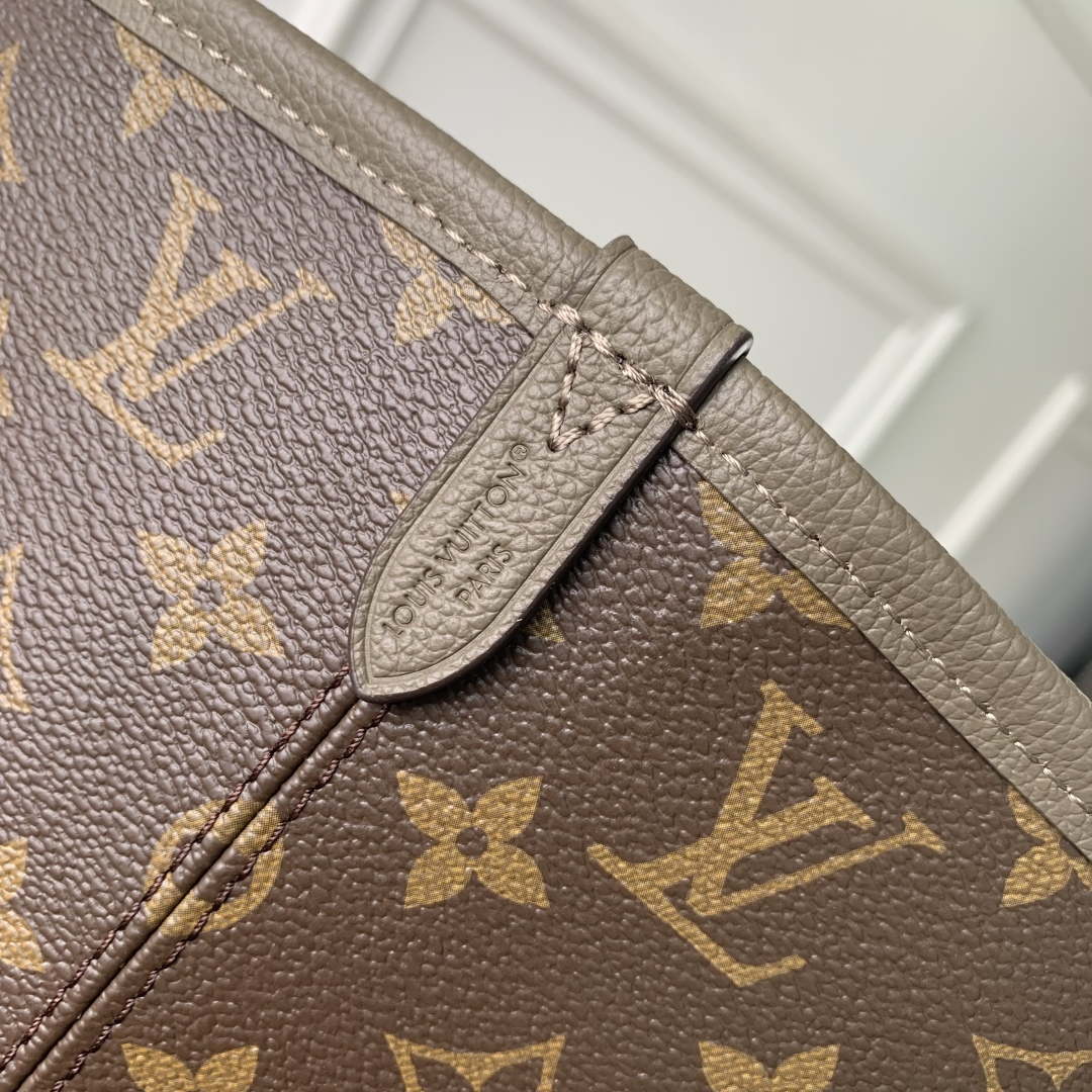 LV M25664 Louis Vuitton Neverfull Inside Out MM Bag Smoke